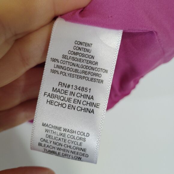 Leyden pink Eyelet Cropped Tank Top Elastic Waist And Straps Square Neck boho M - Picture 3 of 5